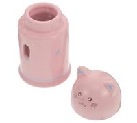 VALICLUD Hamster Drinking Bottle Holder Ceramic Water Kettle Stand Pink Cat Shape Lovely Style Smooth Surface Convenient to Clean for Chinchilla Hedgehog Pets