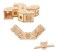VALICLUD Hamster Playing with Synthetic Material Pet Tunnels and Seesaw, Small Animals Labyrinth for Fun and Relaxation in Pet Habitats