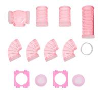 VALICLUD Hamster Tubes and Tunnels Kit for Pets DIY Plastic Maze External Cage Accessories to Expand Habitat and Promote Exercise with Pink Pipes for Hamster Adventure and Enrichment
