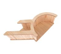 VALICLUD Hamster Tunnel Hideout Small Animal Hiding Hut Easy Assembly Safe to Use Sturdy Wood Material Arch Bridge Tunnel Enhances Aesthetic Appeal of The Cage Pet for Small Animals