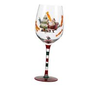 VALICLUD Hand Painted Christmas Wine Glasses Festive Goblets with Elegant Stem for Holiday Parties Year Eve Celebrations Santa Theme Decorative Glassware