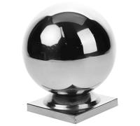 VALICLUD Hand Railing Balls Replacement Stainless Steel 100Mm Square Base Decorative Guardrail Post for Indoor and Outdoor Staircases