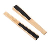 VALICLUD Handheld Folding Fans with Compact Portability 6pcs Black Made of Cloth and Bamboo, Sturdy and Lasting Mini Chinese Vintage Fans for Crafts and DIY Projects