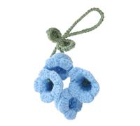 VALICLUD Handmade Crochet Flower Car Hanging Ornament Elegant Blue Lily Valley Pendant Unique Knitted Car Decor for Rearview Mirror Multi Use Crochet Decoration for Party Accessories
