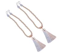 VALICLUD Handmade Curtain Tiebacks Tassel Decorative Braided Holdbacks for Drapes Window Hanging Rope for Living Bedroom Nursery