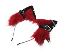 VALICLUD Handmade Gothic Punk Animal Ears Headband for Women and Lightweight Flexible Soft Cat and Fox Ear Hair Accessory Enchanting Halloween Cosplay Party Costume
