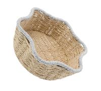 VALICLUD Handwoven Decorative Storage Basket Natural Paper Rope Organizer for Desk Kitchen Bathroom Multipurpose Desktop Woven Basket Neat Space Elegant Home Decor