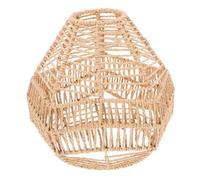 VALICLUD Handwoven Faux Rattan Ceiling Lamp Shade Vintage Rustic Pendant Light Cover for Tea Restaurant Creative Boho Style Artistic Home Decor