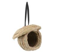 VALICLUD Handwoven Straw Bird Nest for Budgie and Small Pets, Cave Shape with Rope, Provides Warm Home and Natural Environment, Bird Sleeping Hut for Parakeets and Small Furry Animals