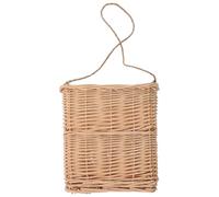 VALICLUD Handwoven Willow Wicker Hanging Basket for Wall Storage Natural Rustic Woven Holder for Kitchen Dining and Home Decor Multi-purpose Organizer for Fruits and Small Items