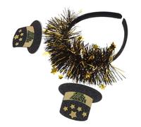 VALICLUD Happy Year Headband Decorative Headdress for Women Glitter Hair Hoop Party Accessories Sturdy Construction Comfortable Fit for Festive Celebrations and Events