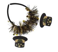 VALICLUD Happy Year Star Hat Headband Hair Accessory for Festive Celebrations Multi-event Party Headdress with Sturdy Felt and Wire Construction