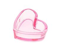 VALICLUD Heart Shaped Glass Nail Dappen Dish Crystal Cup for Manicure Nail Art Pink Sturdy Glass Bowl