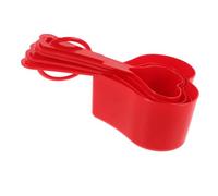 VALICLUD Heart Shaped Measuring Spoon Set Food Grade Plastic Dry Liquid Spoons for Baking Cooking Flour Sugar Spices Teaspoons Tablespoons for Valentines Day Weddings Kitchen Random Color
