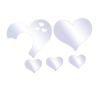 VALICLUD Heart-Shaped Mirror Wall Decals Adhesive Stickers for Bedroom Living Tiles Ceiling Decoration DIY Art Collage Home Interior Accent