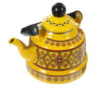 VALICLUD Heat Resistant Enamel Stovetop Tea Kettle Vintage Water Kettle for Daily Use Household and Camping Teakettle for Boiling Water Gas and Electric Hobs