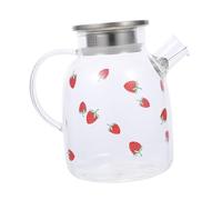 VALICLUD Heat Resistant Glass Kettle Capacity Transparent Water Pot for Kitchen Safe Borosilicate Glass Jug with Widened Handle Suitable for Cold and Hot Beverages