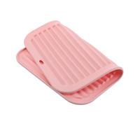 VALICLUD Heat Resistant Silicone Mat for Hair Straighteners and Curling Irons Anti-scald Non-slip Hot Iron Mat with Travel-friendly Design Protects Countertops and Furniture Compact Pink