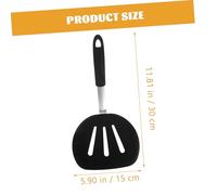 VALICLUD Heat-Resistant Silicone Wok Spatula Non-Scratch Kitchen Utensil Ergonomic Frying Cooking Tool for Non-Stick Pans and Household Use