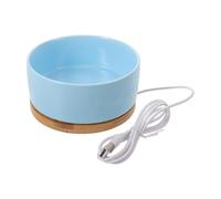 VALICLUD Heated Cat Bowl Ceramic Thermal Bowl for Cats and Dogs Sky Blue