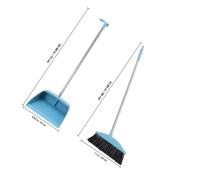 VALICLUD Heavy Duty Broom and Dustpan Set with Ergonomic Long Handle Soft Bristles for Indoor and Outdoor Cleaning Pet Plastic Construction Lightweight Design for Home Garage Workshop Use