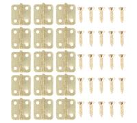 VALICLUD Heavy Duty Stainless Steel Automatic Self-Closing Spring Hinges for Jewel Case and Box with Smooth Closing Action, Includes 20pcs Hinges and 80pcs Screws for Reliable Cabinet Door