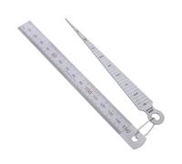 VALICLUD Heavy Duty Stainless Steel Taper Gauge and Straight Ruler Set 2pcs, Precision Welding Depth Ruler with Burr-free Edges, Lightweight and Easy to Carry for Engineering and Mechanics