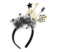 VALICLUD Hello Glitter Star Headband Happy Year Headpiece for Celebrations Comfortable and Design for Year Eve Parties Essential Accessory for Class of Events