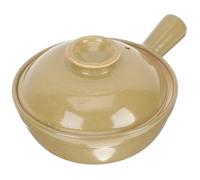 VALICLUD High Temperature Resistant Single Handle Clay Casserole Pot for Home Cooking Even Heat Distribution Soup and Braised Rice Cooker Traditional Earth Kiln Fired Kitchen Cooking Pot