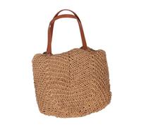 VALICLUD Hollowed Out Woven Tote Bag Lightweight Summer Beach Bag for Women with Large Capacity Hand Woven Artistic Design for Vacation and Everyday Use Stylish Single Shoulder