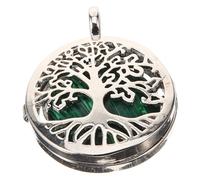 VALICLUD Hollowed Tree of Life Pendant Stone Charm Alloy Dangle for Jewelry Making Crafting Versatile Necklace and Bracelet Accessory with Intricate Design and Materials