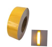 VALICLUD Honeycomb Reflective Warning Tape High Visibility Safety Marking Sticker for Vehicles Trucks Ships Outdoor Use Golden Yellow
