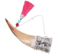 VALICLUD Horn Pendant Mongolian Horn Decor 12.5x5x4inch Easy to Clean Simple Structure Novelty Decoration Family Photo Prop Wall Hanging Random Color