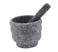 VALICLUD Household Garlic Squeezer with Ergonomic Design Capacity Food Grade Mortar Pestle for Kitchen Use Lightweight Portable Container with Imitation Granite Finish