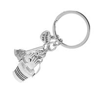 VALICLUD Housekeeping Appreciation Keychain with Water Bucket Broom Brush Charm Multi-functional Cleaning Keyring for Domestic Workers Cleaners Employees Gift for Housekeeping Week Staff