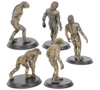 VALICLUD Human Evolution Model 5pcs Set Primate Plastic Figures Educational Teaching Aids for Science Learning and Home Decor