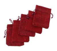 VALICLUD Imitation Linen Drawstring Storage Bags to Avoid Object Lost 50pcs with Easy Close Feature Beautiful Appearance Festival Favor Pouches for Party Packaging and Weddings
