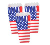 VALICLUD Independence Day Party Popcorn Boxes 36 Pcs with American Flag Design, Lightweight Paper Movie Night Snack Holders for Family Gatherings and Large-scale Events
