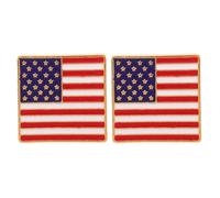 VALICLUD Independence Day Stars Stripes Flag Cufflinks for Men, Alloy Material with Robust Construction and Glossy Finish, Easy to Use Patriotic Accessories for Commuting and Celebrations