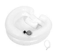 VALICLUD Inflatable Hair Washing Basin for Bedridden Patients Portable Shampoo Sink with Built Pillow Comfortable Dual-Layer Design for Elderly and Pregnant Women Easy to Use at Home