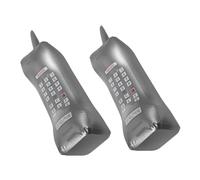 VALICLUD Inflatable Retro Cell Phone Toy 2pcs for Kids Silver Large Mobile Phone Prop Model Party Decoration Halloween Costume Accessories