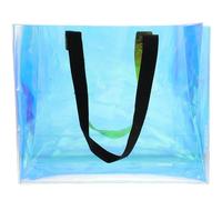 VALICLUD Iridescent Holographic Tote Bag with Large Capacity, Waterproof Pvc Material, Fashionable Design for Travel Storage and Work, Sturdy and Not Easy to Tear Tote Handbag