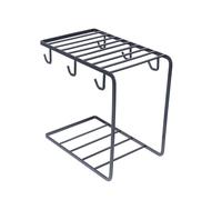 VALICLUD Iron Art Hook Cup Draining Rack for Kitchen Storage Coffee Mug Holder with Elegant Design Space Saving Cup Organizer for Home Display and Drying