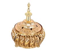 VALICLUD Iron Art Middle Eastern Desk Incense Burner for Home Decor, Metal Incense Holder Relax Purify Air, Study Room Ornament