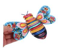 VALICLUD Iron Colored Metal Bee Wall Art Pendant Iron Craft Wall Decoration Vibrant Blue Red Bee Sculpture for Home Garden Accent