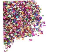 VALICLUD Irregular Crushed Glass Nail Art Stones 200g Bag Mixed Color Manicure Charms for Diy Crystal Resin Decoration and Shiny Nail Rhinestones