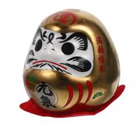 VALICLUD Japanese Ceramic Darma Figurine Wealth Statue Miniature Dashboard Decor Lucky Sculpture for Home and Car Feng Shui Ornament
