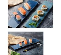 VALICLUD Japanese Ceramics Sushi Plate Rectangular Serving Tray for Sushi