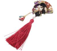 VALICLUD Japanese Fan Tassel Hair Clip Elegant Costume Hair Accessory for Women Beautiful Design for Kimonos Parties and Special Occasions Present for Birthdays and Holidays