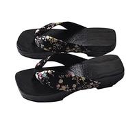 VALICLUD Japanese Lady Clogs Stylish Summer Sandals Shoes Breathable Comfortable Wooden Slippers